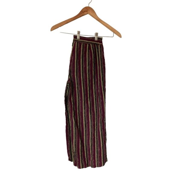 Vintage Peck & Peck Striped Linen Capri Pants - Picture 1 of 5